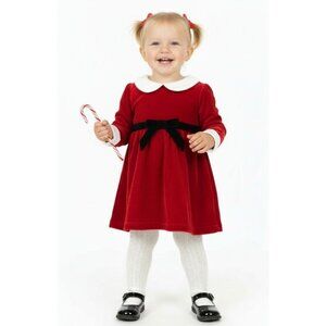 Evy of California Toddler's 18M Red Velvet Christmas Dress Vintage 1980s-90s
